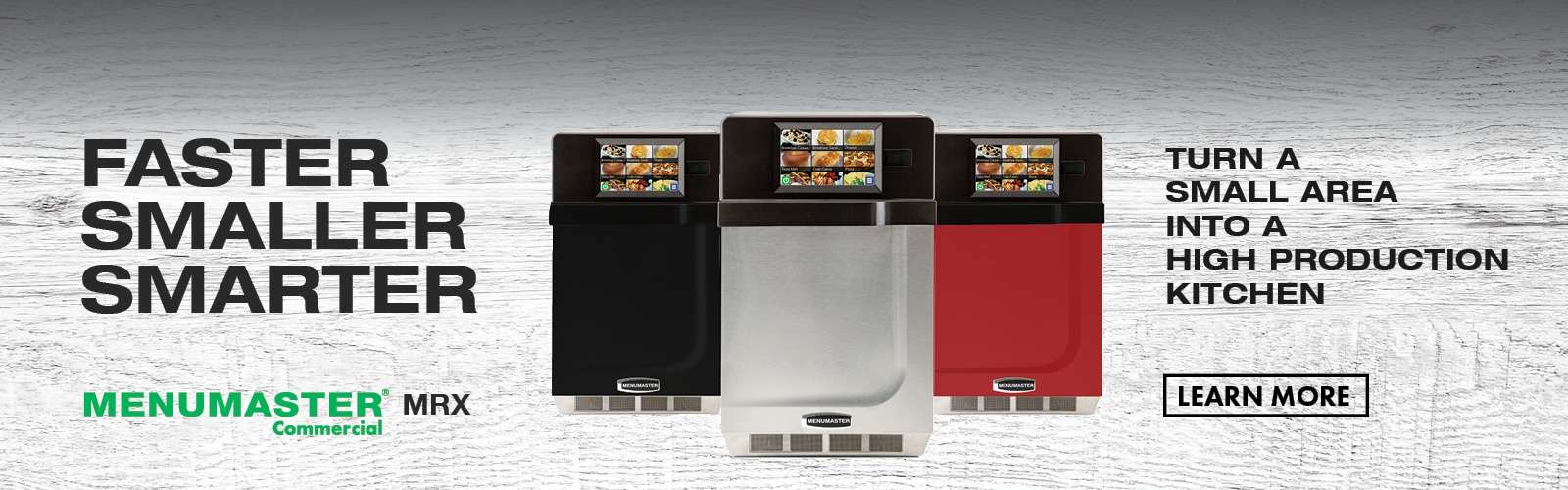 Introducing the Menumaster MRX Xpress IQ™: the smallest, fastest and smartest speed oven on offer