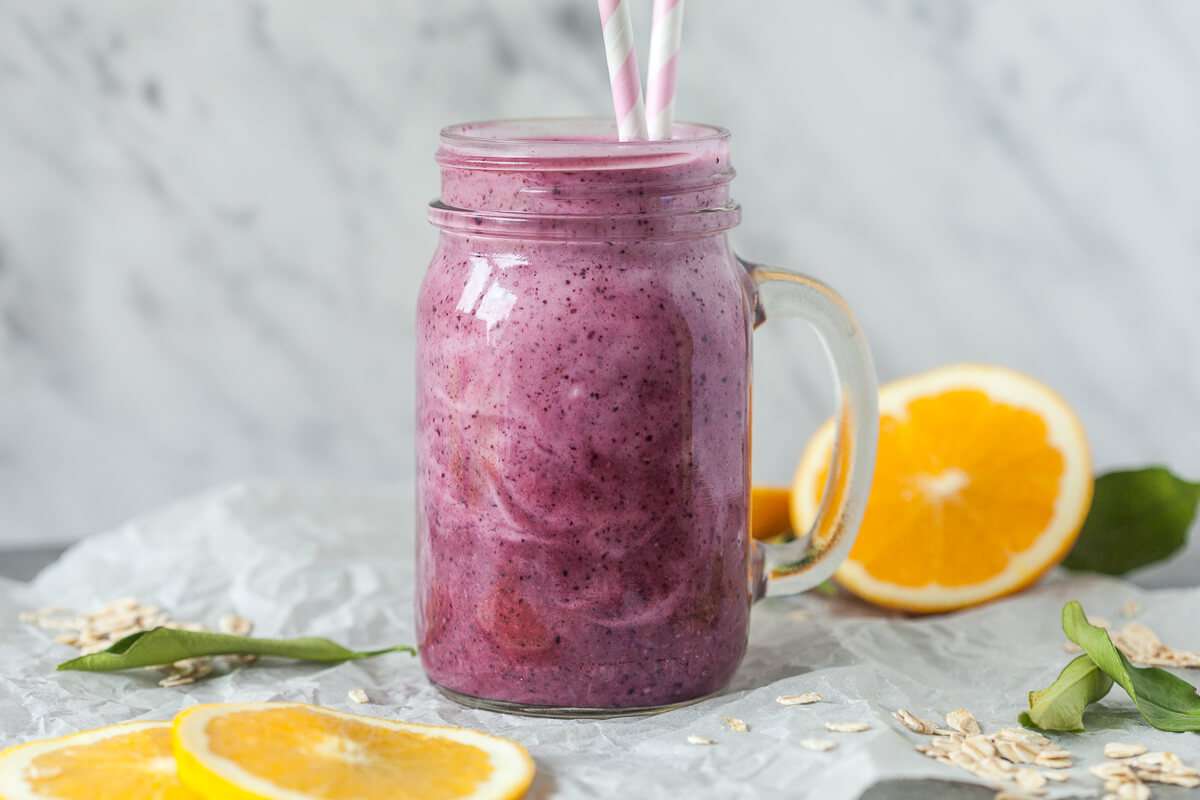 Banana, blueberry and orange smoothie recipe